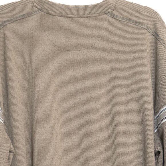 XG Size XL Vintage Inspired Mens Crewneck Sweater W/ Stripes Cotton Blend Ribbed - Picture 7 of 8